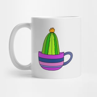 Cute Cactus Design #92: Tiny Cactus In A Teacup Mug